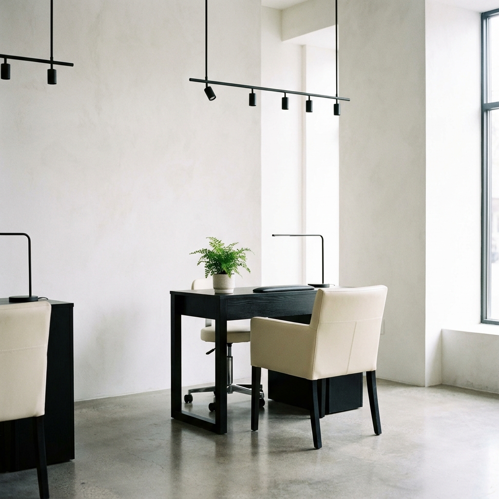 Interior del salón EVOE Nails